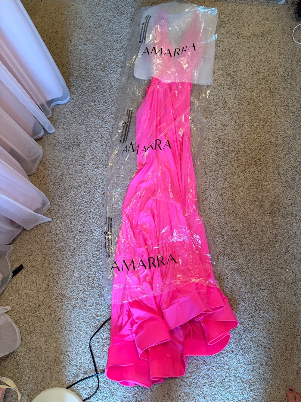 Amarra Hot Pink Prom Dress